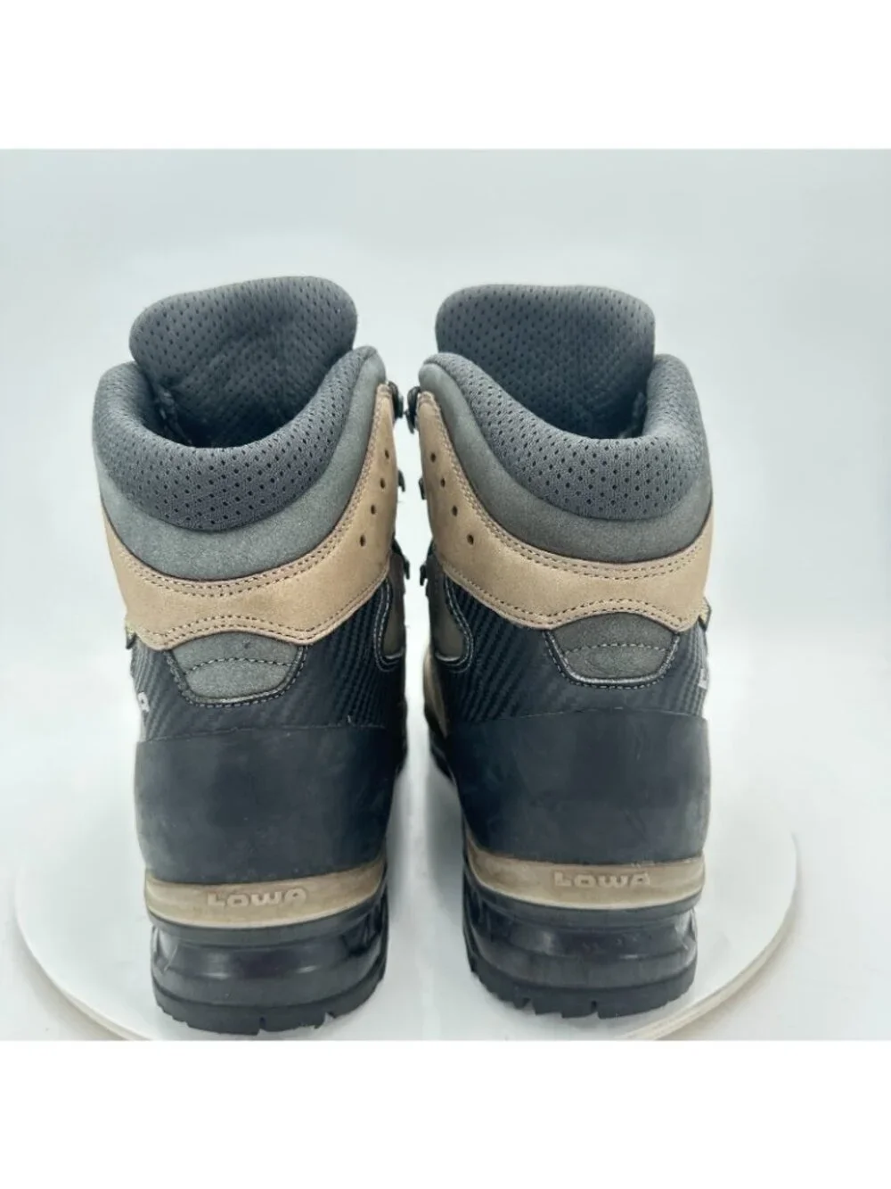 Lowa Caminos GTX Men Size 9.5 Brown Black Leather Vibram Sole Hiking Shoes